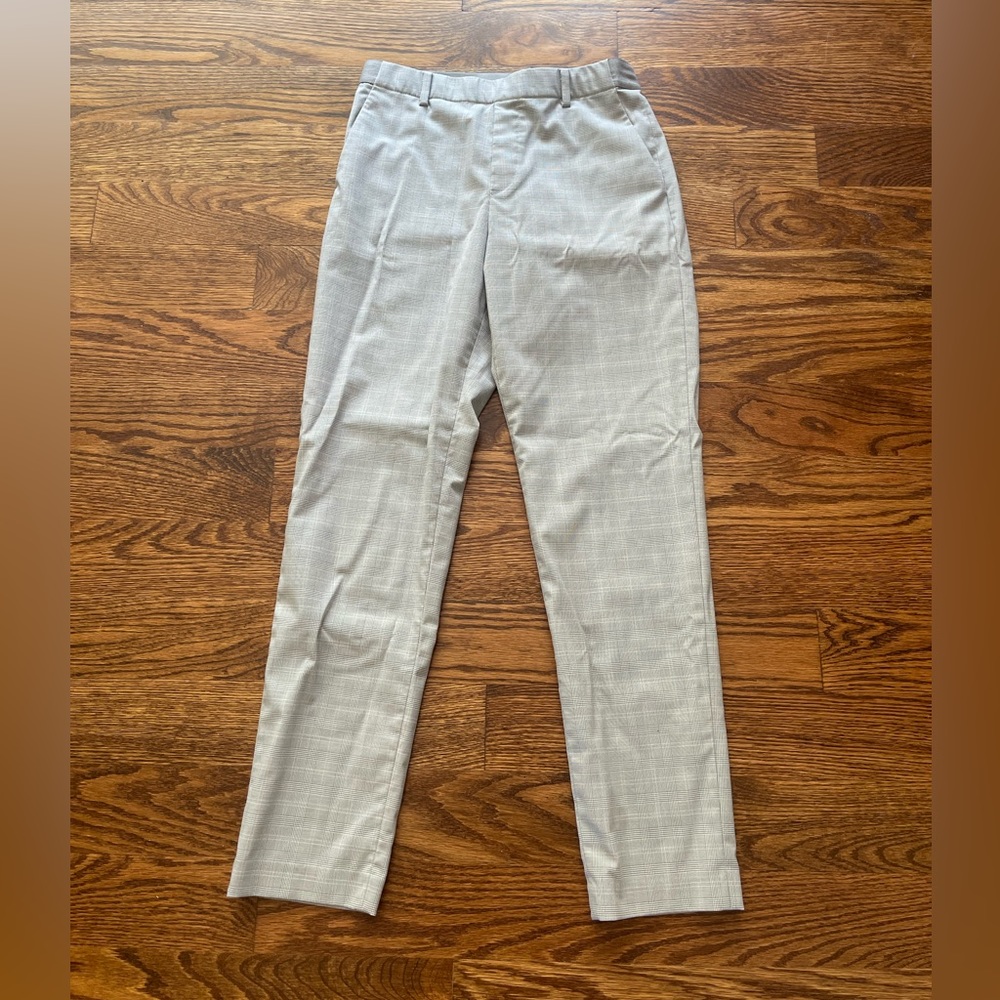 Uniqlo Light Gray Plaid Dress Pants